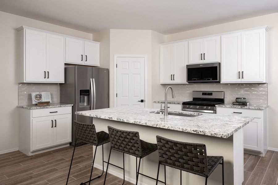 Furnished interior in a model home at Claro at Amarillo Creek in Maricopa (Image 7).