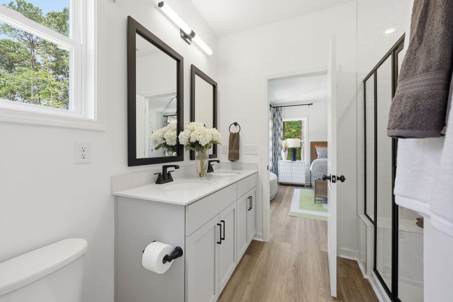 Furnished interior in a model home at The Knoll at White Oak in Garner (Image 10).