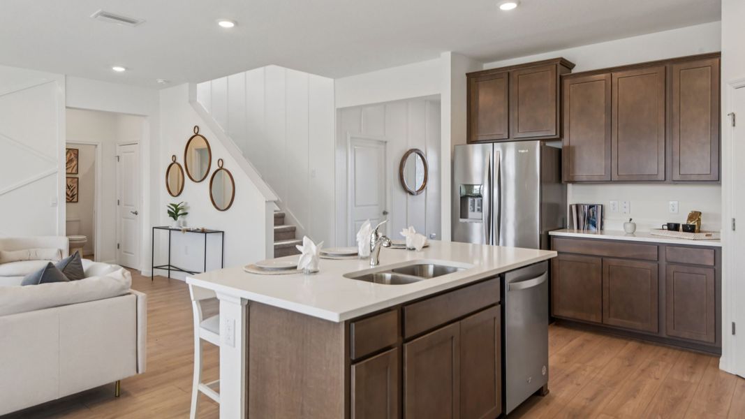 Furnished interior in a model home at Finley Woods in Gainesville (Image 6).