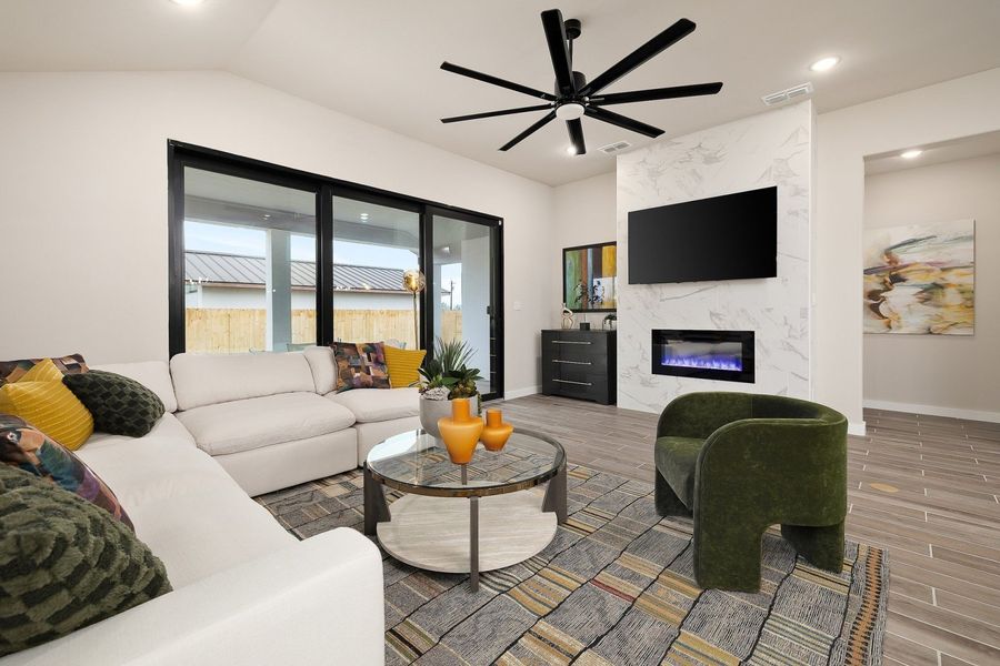 Furnished interior in a model home at Taylor Creek Village in Mcallen (Image 42).