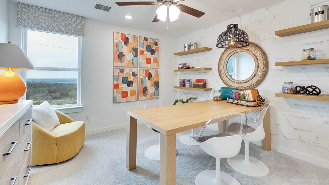 Furnished interior in a model home at Calumet in Jarrell (Image 24).