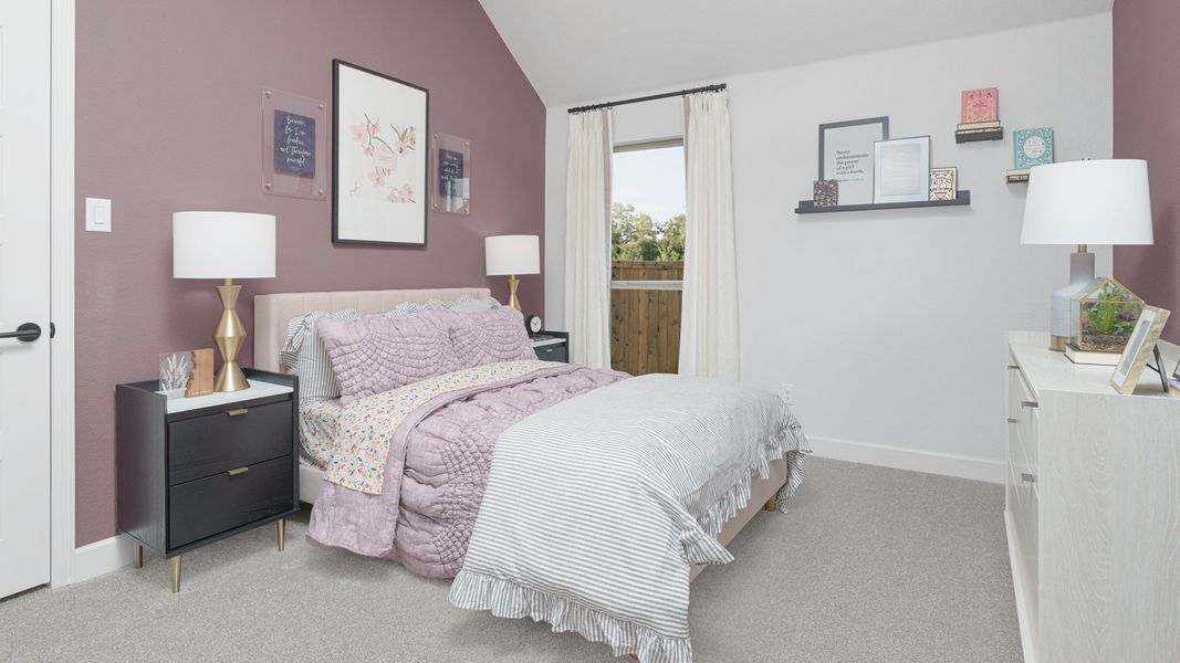 Furnished interior in a model home at Walsh Ranch 60' in Aledo (Image 14).