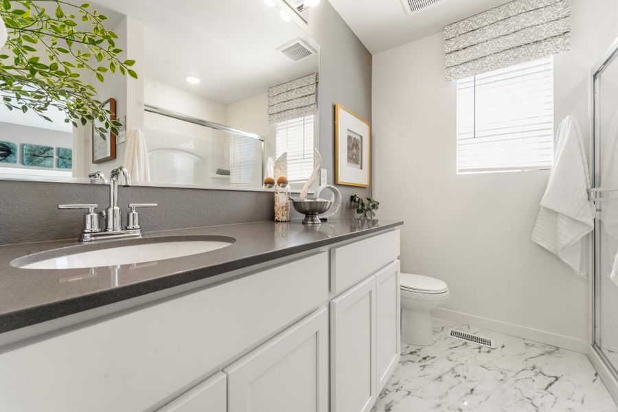 Furnished interior in a model home at Conestoga in Ault (Image 40).