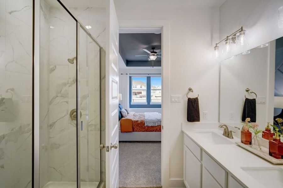 Furnished interior in a model home at Avery Centre in Round Rock (Image 30).