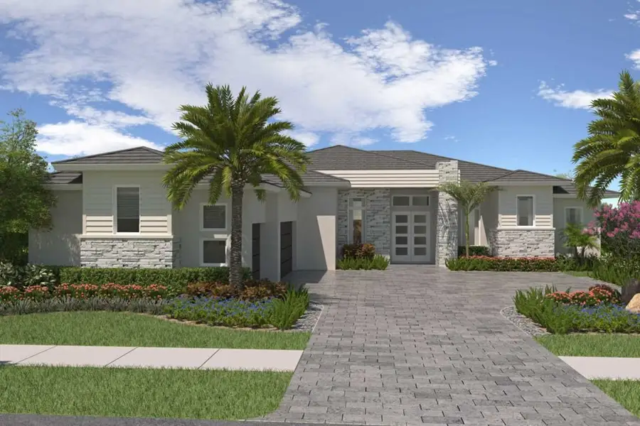 Front exterior of a home in the Star Farms community, located in Lakewood Ranch, FL (Image 3).