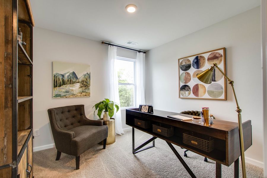 Furnished interior in a model home at Nexus North in Gallatin (Image 22).