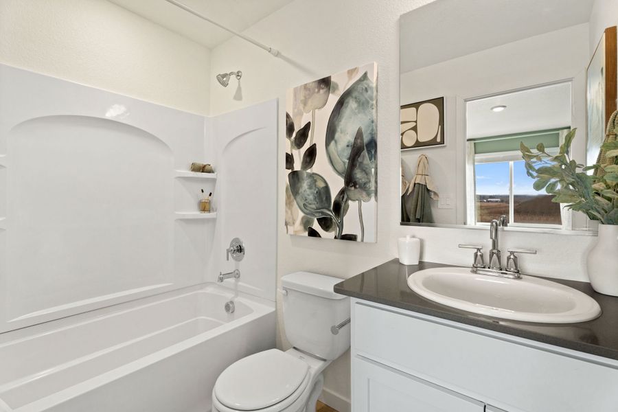 Furnished interior in a model home at Conestoga in Ault (Image 27).