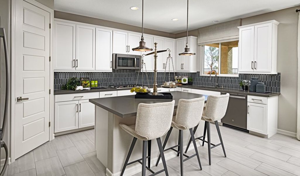 Furnished interior in a model home at Paint Brush Hills in Peyton (Image 42).