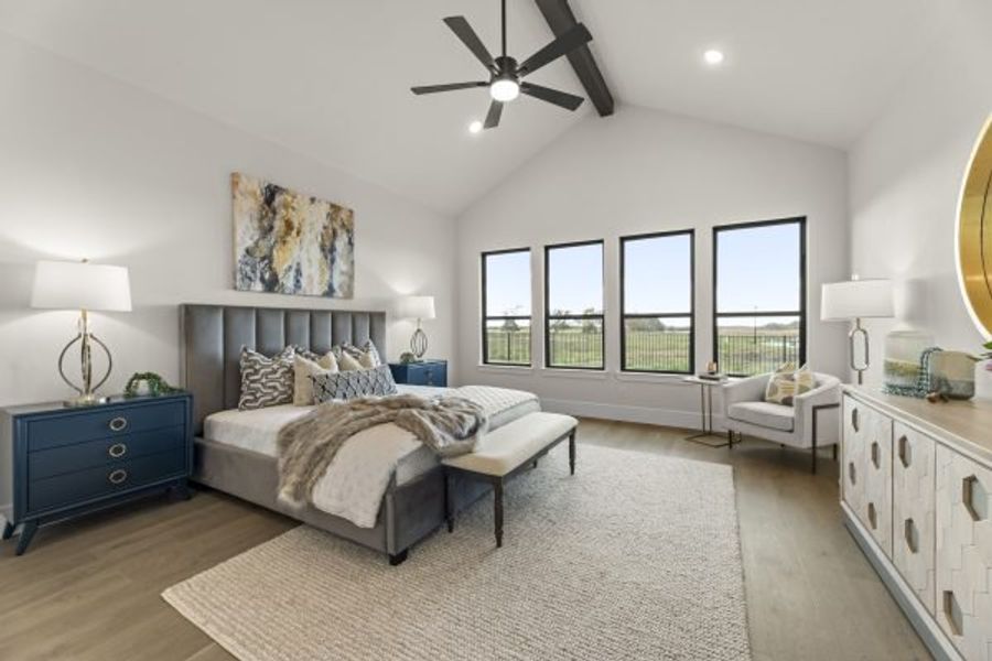 Furnished interior in a model home at Heath Golf and Yacht Club in Rockwall (Image 32).