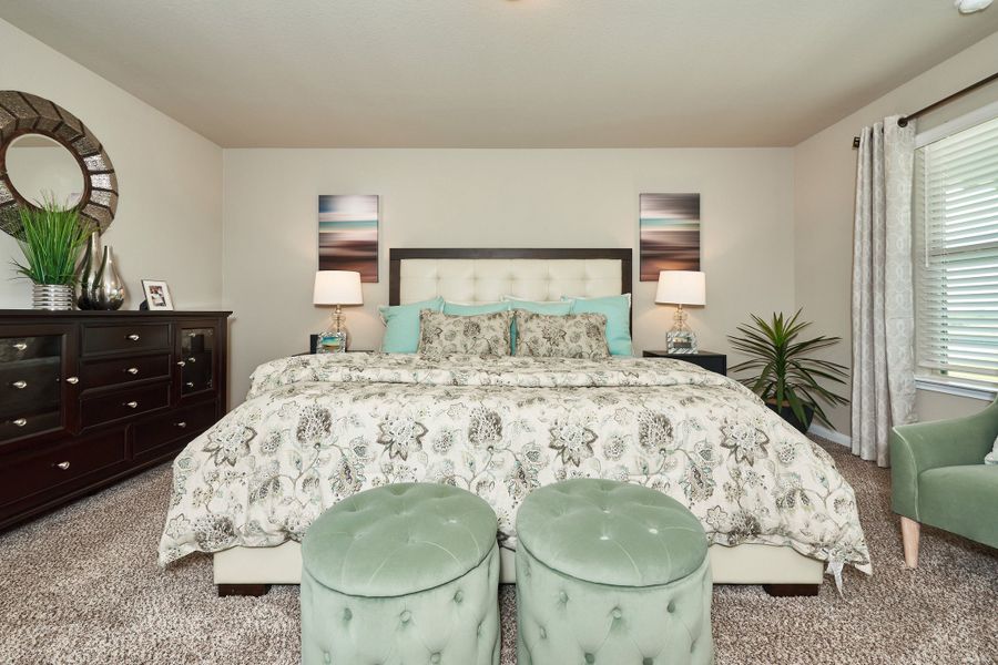 Furnished interior in a model home at South Pointe in Temple (Image 5).