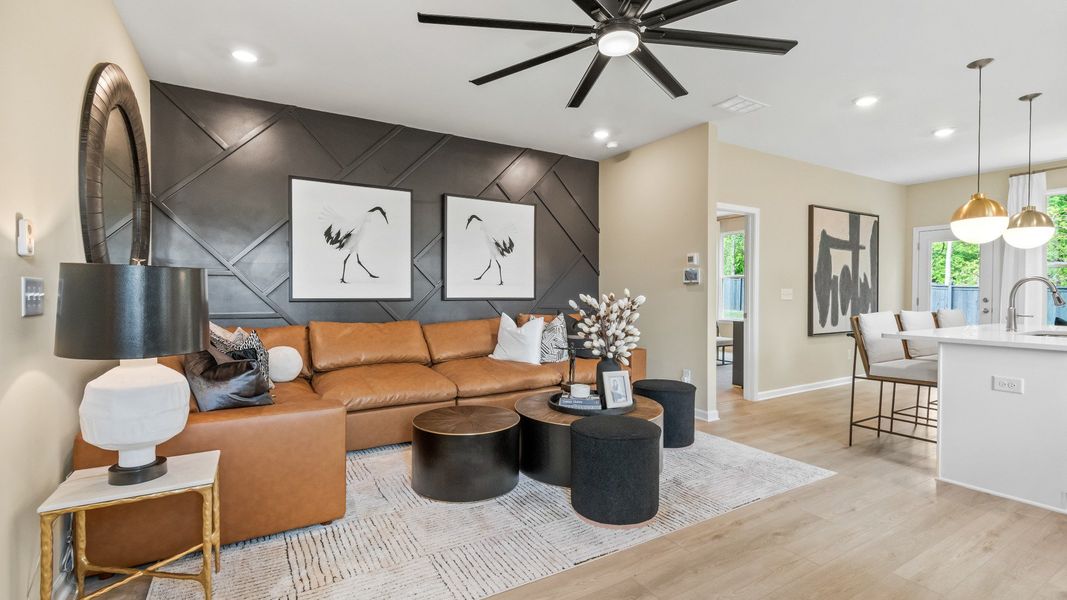 Furnished interior in a model home at Enclave at Evergreen in Fairburn (Image 6). Furnished interior in a model home at Enclave at Evergreen in Fairburn (Image 6).