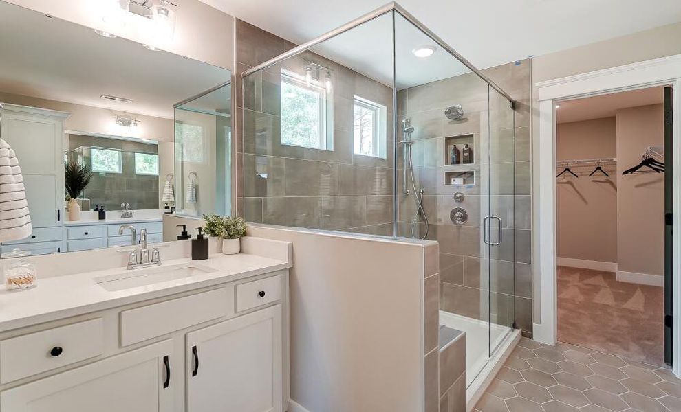 Furnished interior in a model home at The Greens at Springlake in York (Image 7).