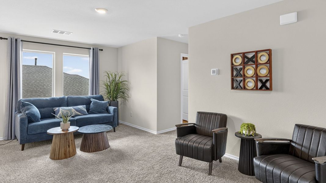 Furnished interior in a model home at Crane Crossing in Crandall (Image 16). Furnished interior in a model home at Crane Crossing in Crandall (Image 16).