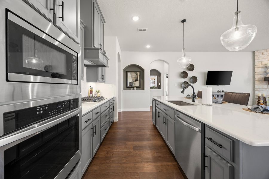 Furnished interior in a model home at Abe's Landing in Granbury (Image 8).