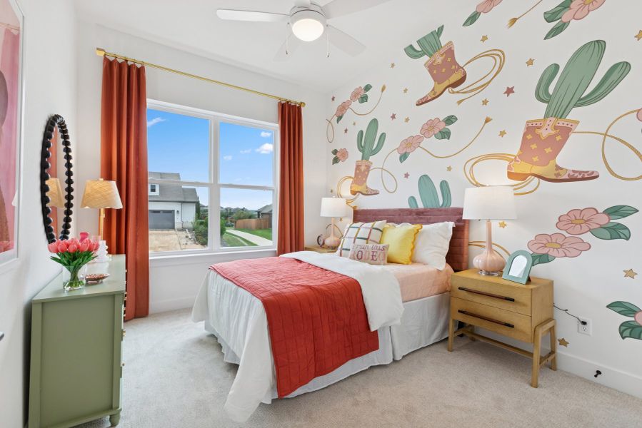 Furnished interior in a model home at Sunfield in Buda (Image 22).