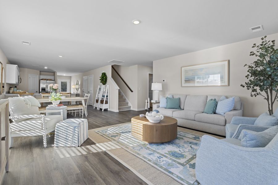 Furnished interior in a model home at Sibley Village in Sumter (Image 28).