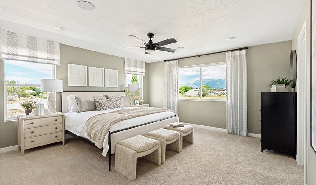 Furnished interior in a model home at Peaceful Ridge in Colorado Springs (Image 7).