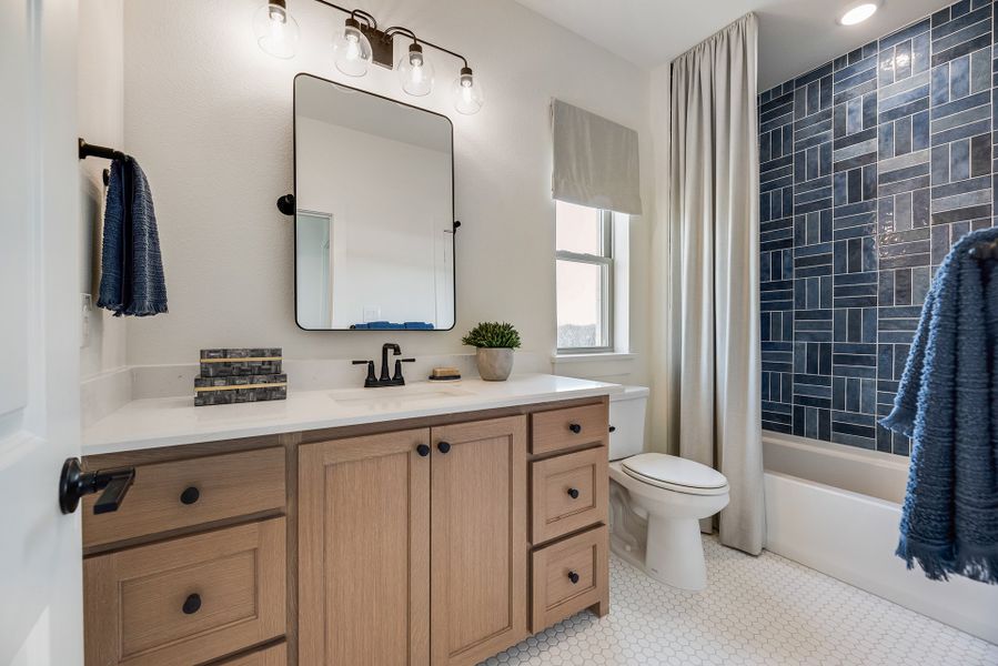 Furnished interior in a model home at Park Place - 80' Lots in Prosper (Image 43).