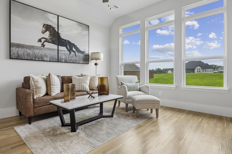 Furnished interior in a model home at Emerson Farms in Rockwall (Image 31). Furnished interior in a model home at Emerson Farms in Rockwall (Image 31).