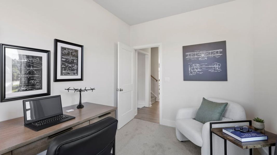 Furnished interior in a model home at Ken's Crossing in Moore (Image 20).