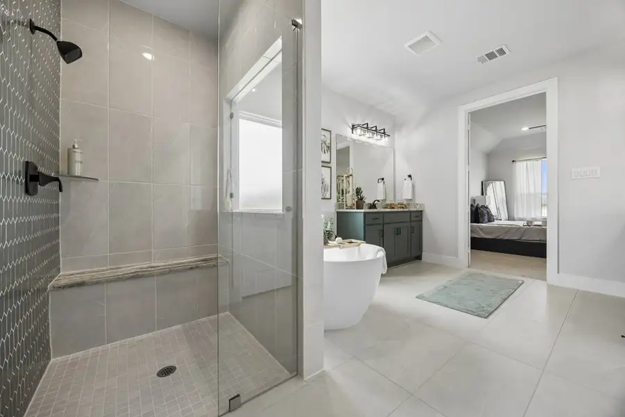 Furnished interior in a model home at Westside Preserve in Midlothian (Image 22).