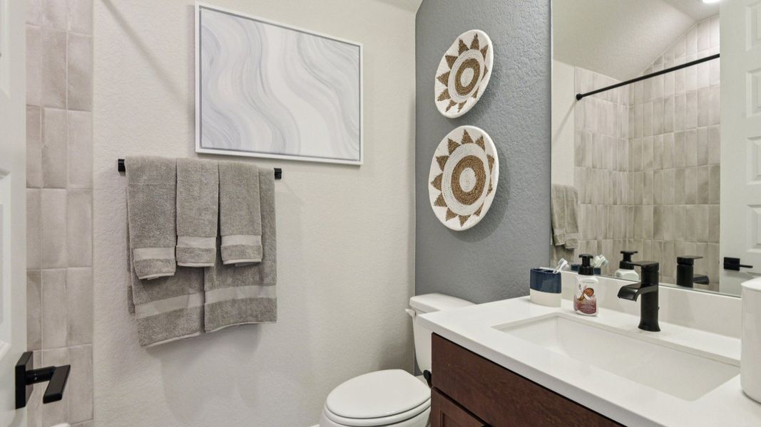 Furnished interior in a model home at Sunflower Ridge in New Braunfels (Image 41).
