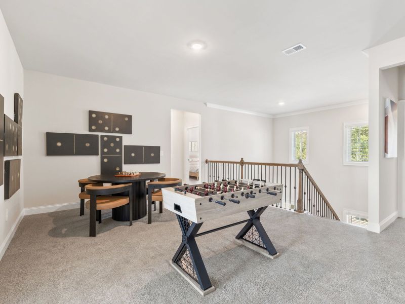 On the second floor, you can find a versatile loft space you can customize to fit your needs.