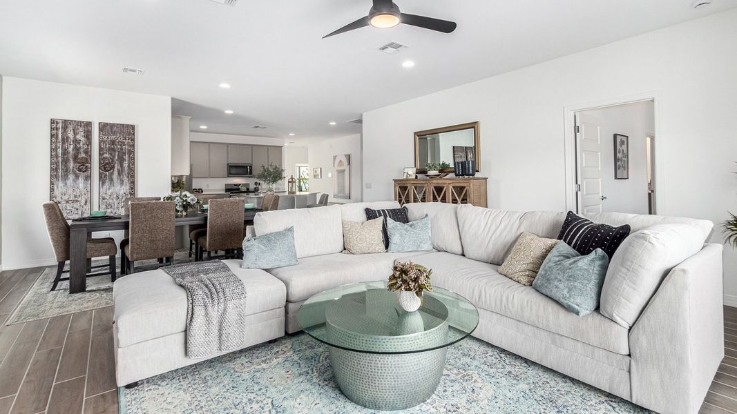 Furnished interior in a model home at Tortolita Trails in Marana (Image 32).
