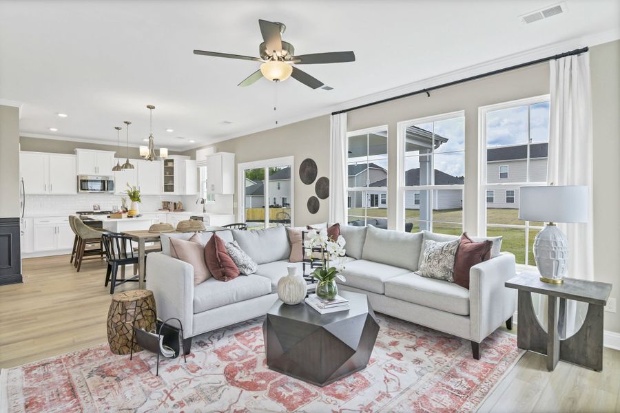 Furnished interior in a model home at Ashton Lakes in Lexington (Image 14).