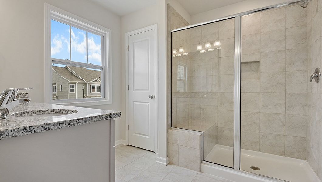 Furnished interior in a model home at Skybrook Corners in Concord (Image 10).