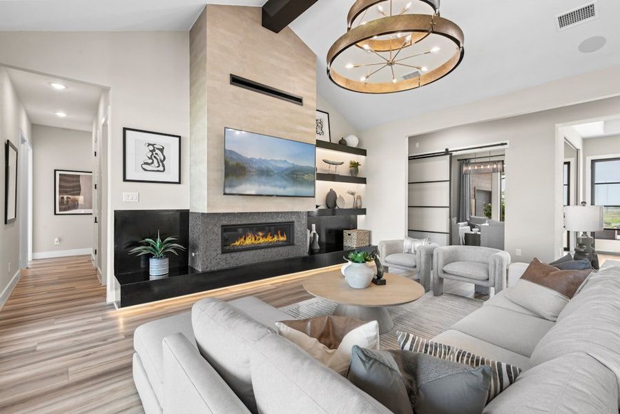 Furnished interior in a model home at Leander Estates in Leander (Image 9).