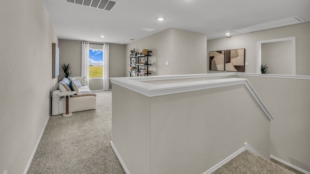 Furnished interior in a model home at Sunset Oaks in Maxwell (Image 27).