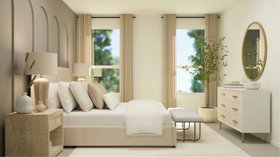 Furnished interior in a model home at Winfield Park: Coastline in Hutto (Image 12).