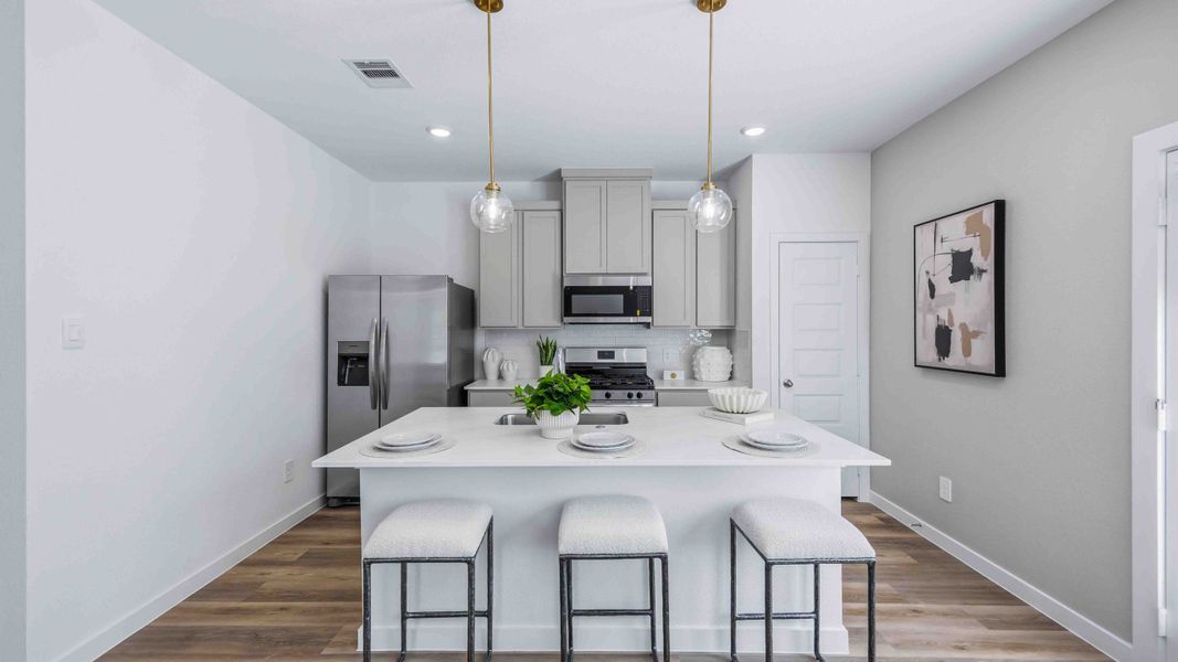 Furnished interior in a model home at Highland Court in Houston (Image 13). Furnished interior in a model home at Highland Court in Houston (Image 13).