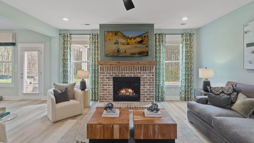 Furnished interior in a model home at Saddleridge in Senoia (Image 5). Furnished interior in a model home at Saddleridge in Senoia (Image 5).