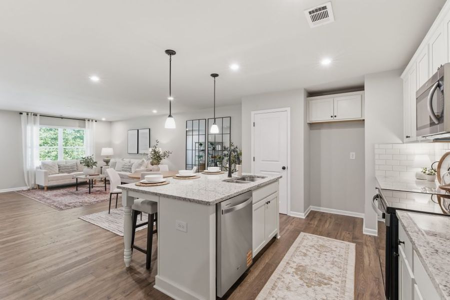 Furnished interior in a model home at Silver Leaf in Dawsonville (Image 6).