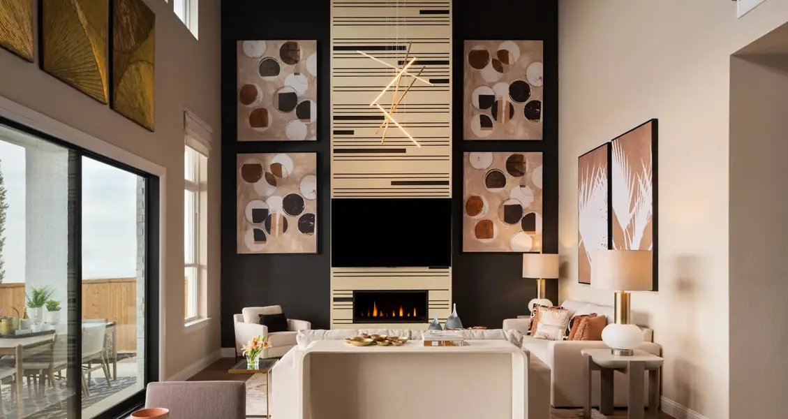 Furnished interior in a model home at Eagle's Estates in Burleson (Image 4).