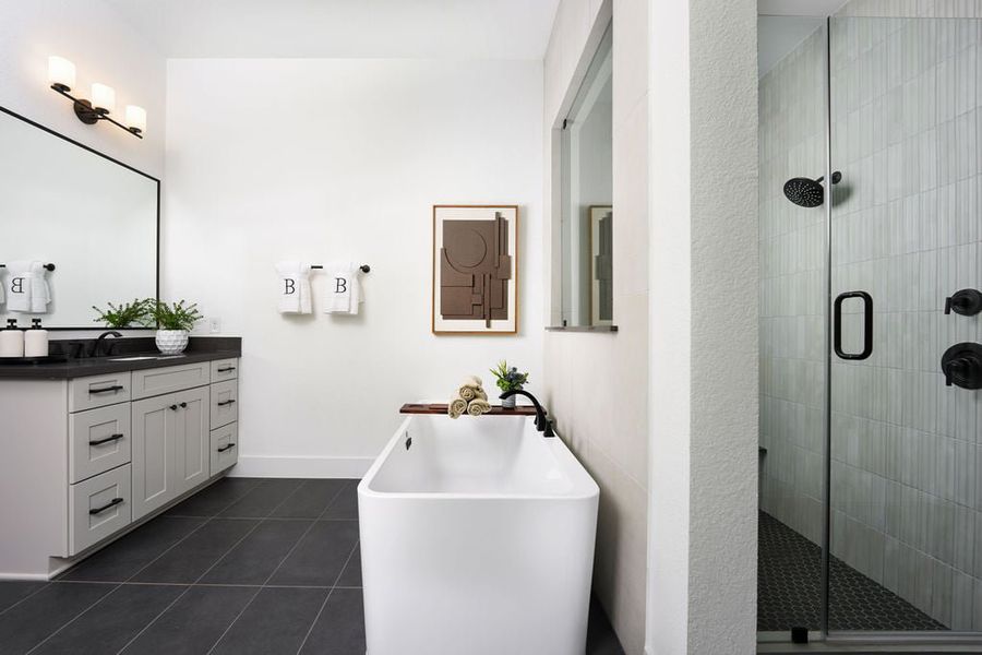 Furnished interior in a model home at Bridgeland: Bridgeland 40' Homesites in Cypress (Image 7).