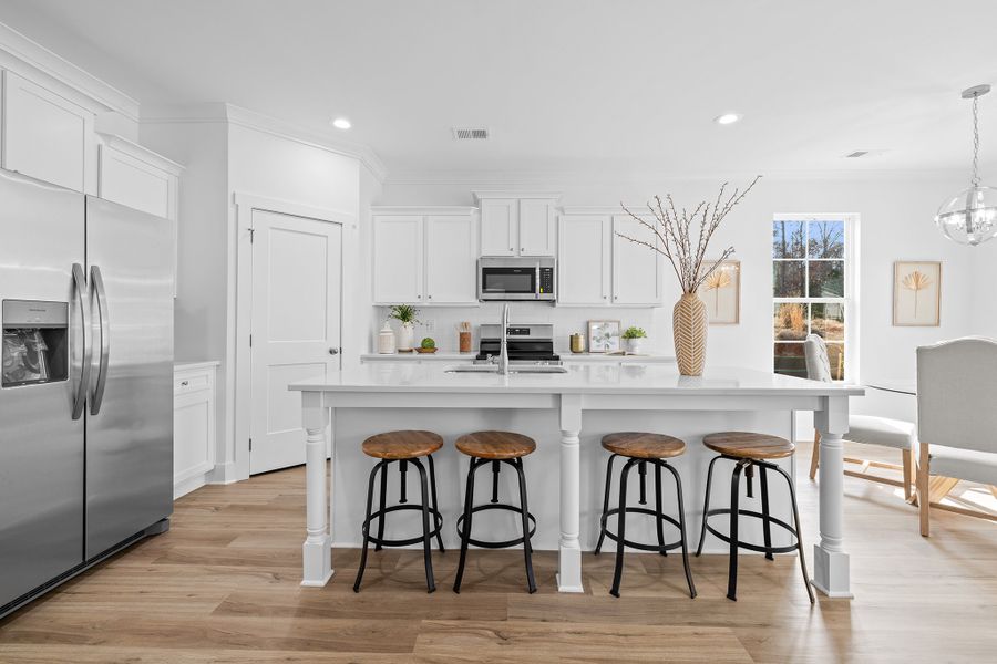 Furnished interior in a model home at Enclave at Harbor Club in Greensboro (Image 17).
