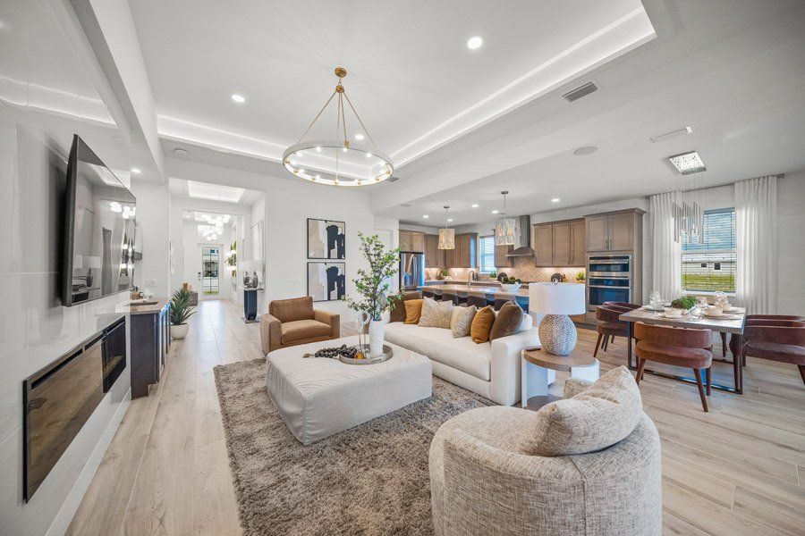 Furnished interior in a model home at Shellstone at Waterside in Sarasota (Image 43).