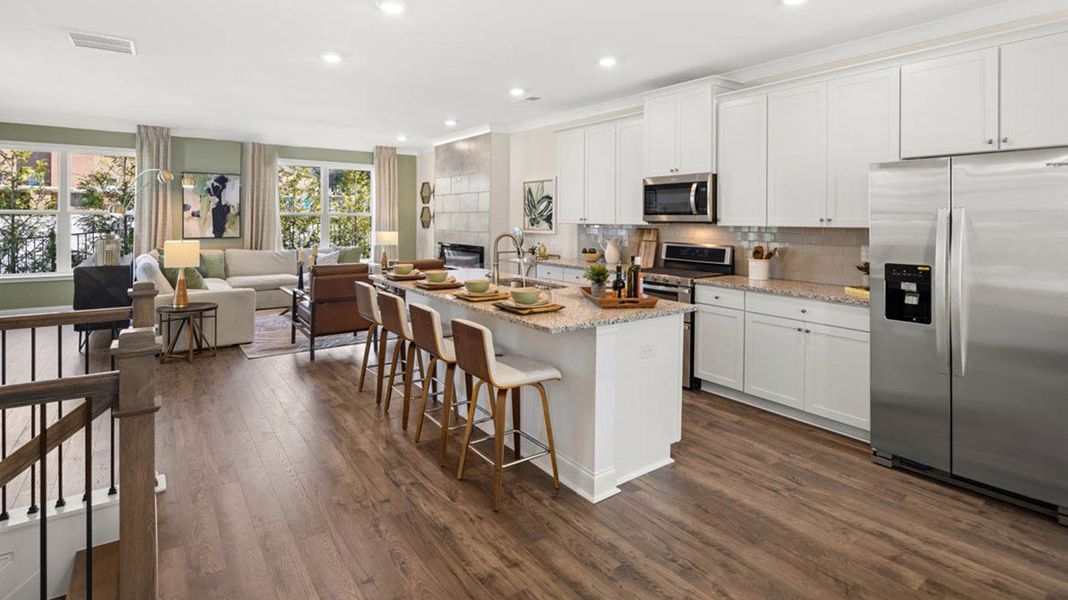 Furnished interior in a model home at Garden Lakes in Hampton (Image 15).