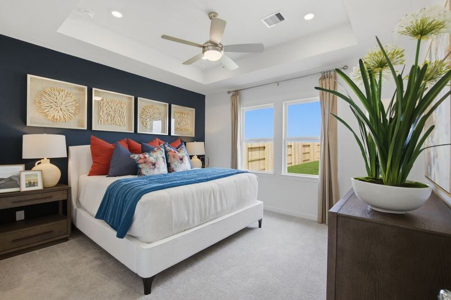 Furnished interior in a model home at Ryehill in Rosenberg (Image 6).