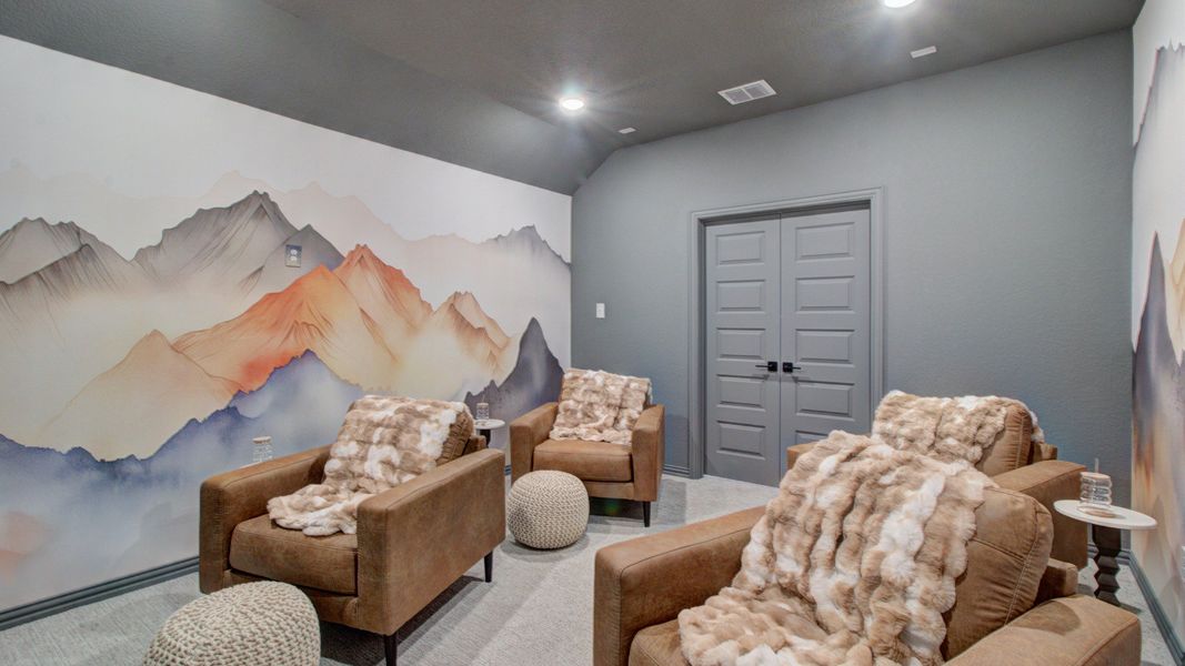 Furnished interior in a model home at Clear Creek in New Braunfels (Image 35).