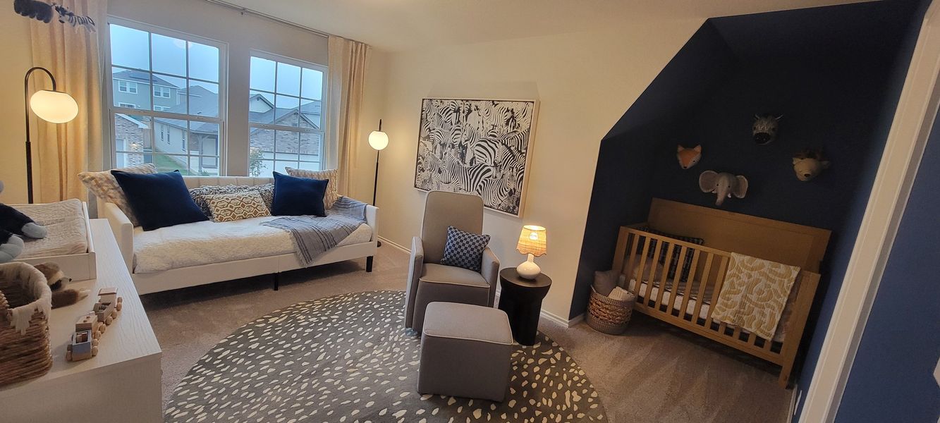 A cozy nursery with soft tones, plush seating, a crib, and playful animal decor, perfect for a serene child's space. A cozy nursery with soft tones, plush seating, a crib, and playful animal decor, perfect for a serene child's space.