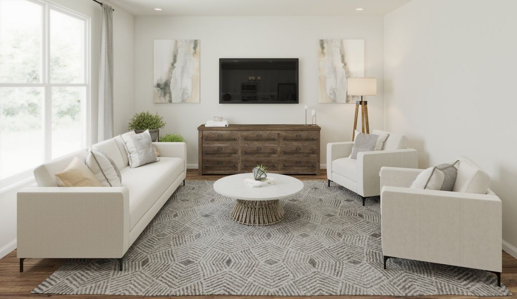 Furnished interior in a model home at The Groves of Berkeley in Moncks Corner (Image 6).