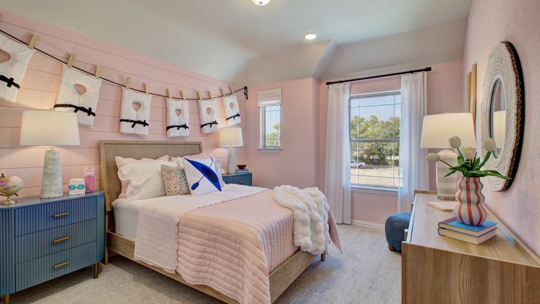 Furnished interior in a model home at Clear Creek in New Braunfels (Image 36).