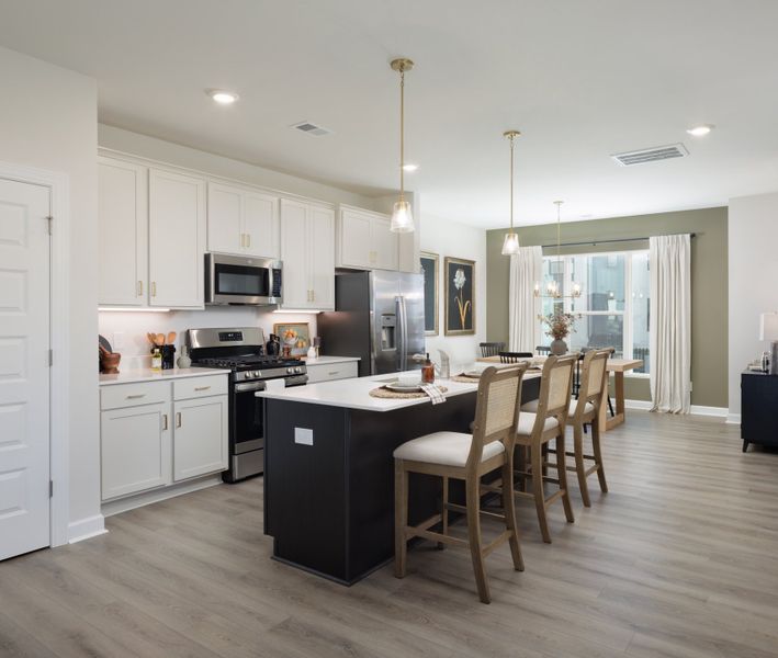 Furnished interior in a model home at Holly View in Greenville (Image 7).