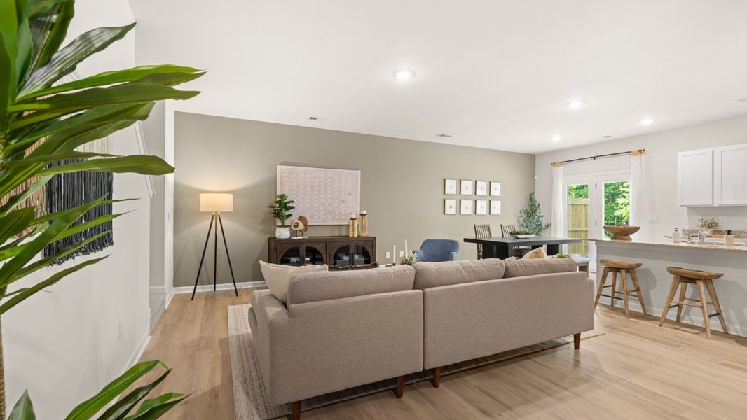Furnished interior in a model home at Oconee Overlook Townhomes in Gainesville (Image 7).