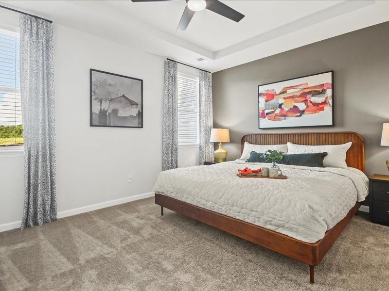 Furnished interior in a model home at Wyndermere in Greenville (Image 6).