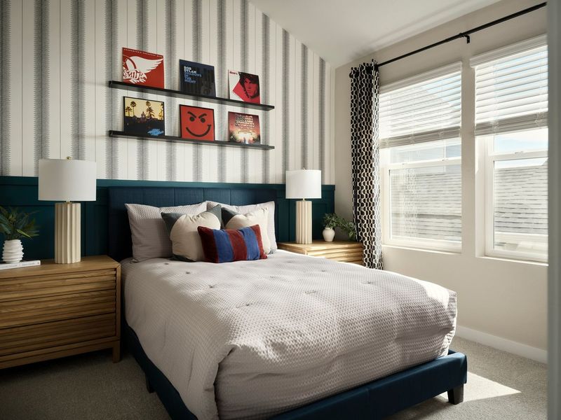 Furnished interior in a model home at Novella at Barefoot in Firestone (Image 5).